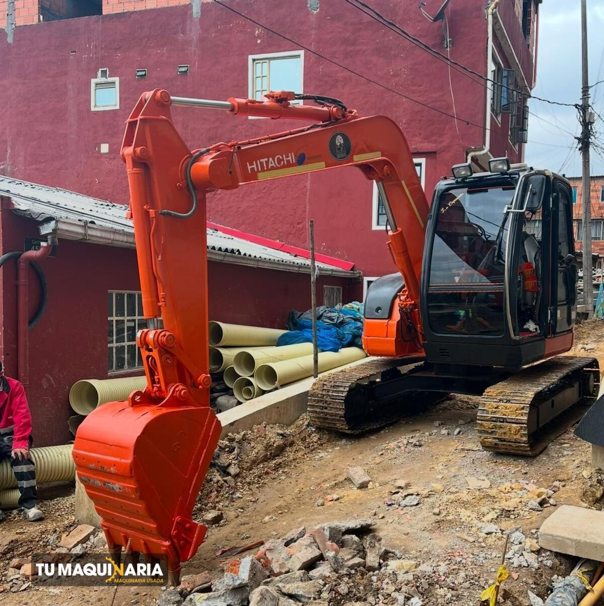 Excavadora usada 2001 hitachi zx75us tm1374 (22)