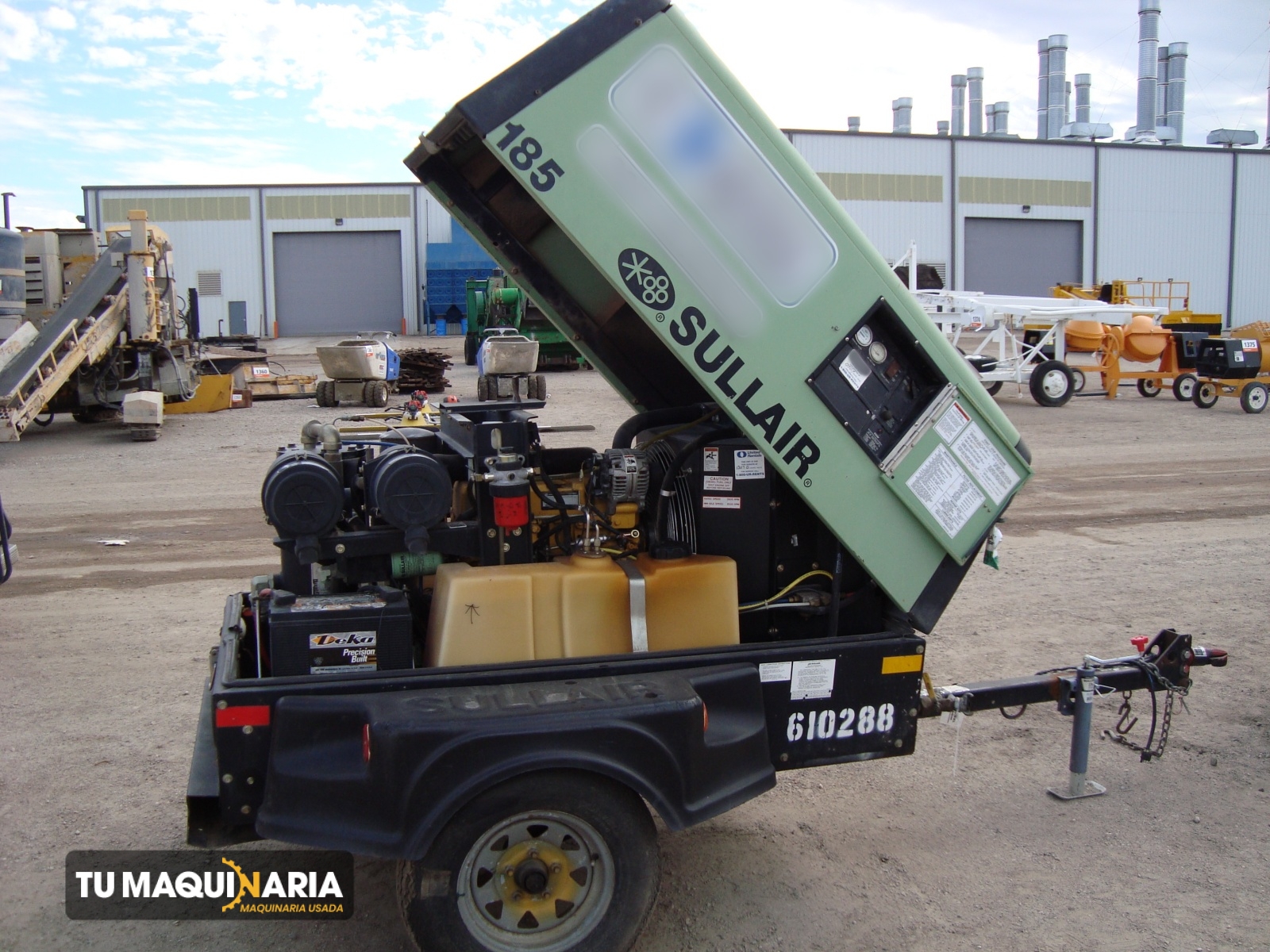 Compresor usado 2004 Sullair 185 tm1426 (2)